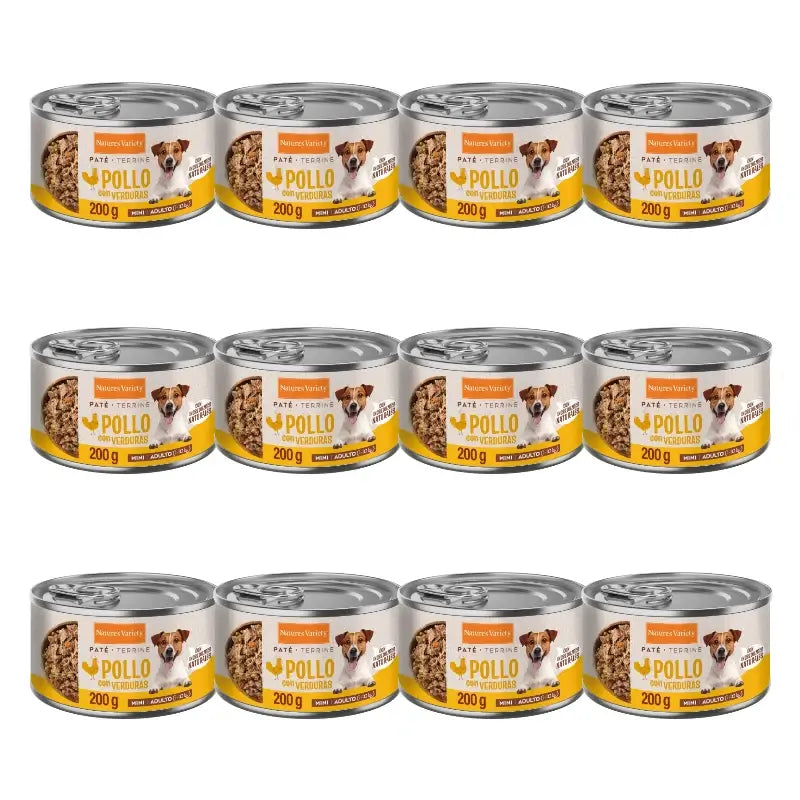 Nature'S Variety Cibo umido per cani, Mini Adult, al pollo, porzioni singole, 12 x 200 g