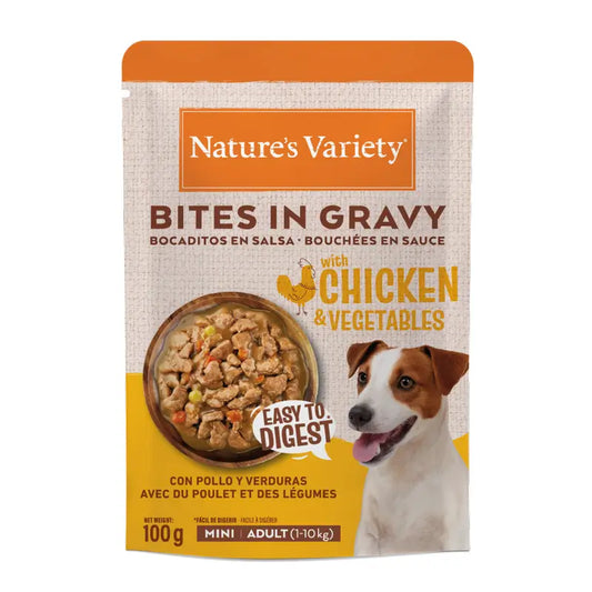Nature'S Variety Cibo umido per cani, Mini, con pollo e verdure, porzione singola, 100 g
