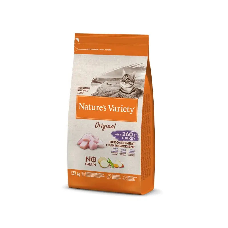 Nature'S Variety Feline Adult Original Sterilised Turkey 1,25Kg, cibo per gatti