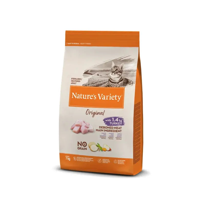 Nature's Variety Feline Adult Original Sterilised Turkey, 7 kg, cibo per gatti