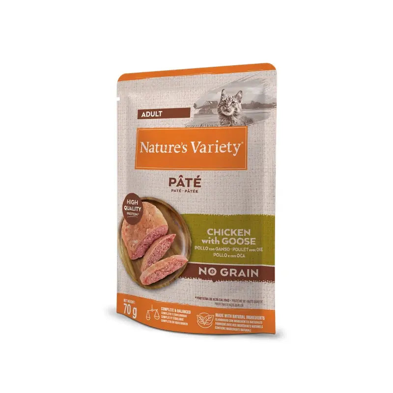 Nature'S Variety Feline Adult Original Pate Chicken Goose, 12 x 70 g, snack per gatti