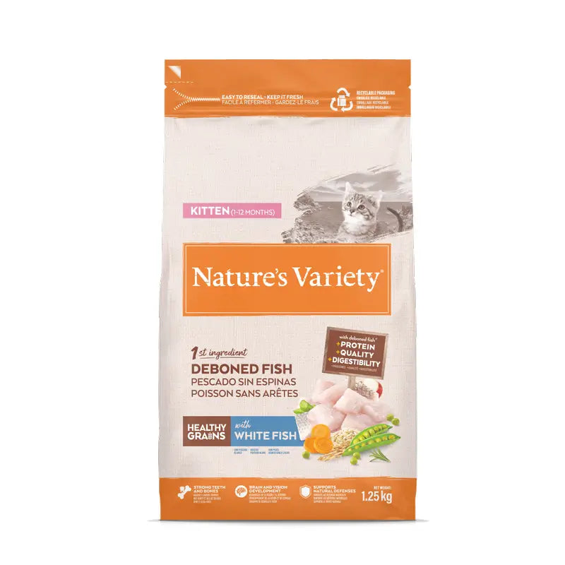 Nature'S Variety Healthy Grain Kitten - Mangime per gattini con pesce bianco, 1,25 kg