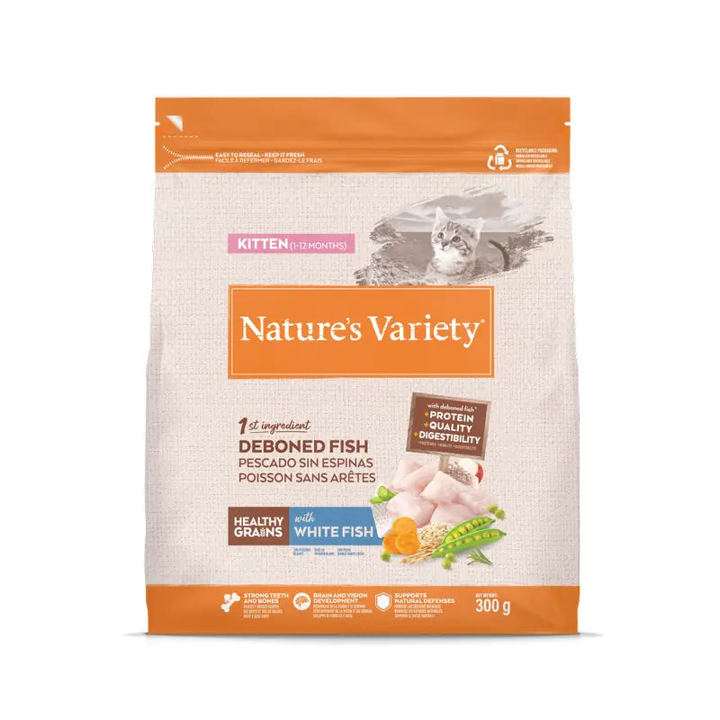 Nature'S Variety Healthy Grain Kitten - Mangime per gattini con pesce bianco, 300 g