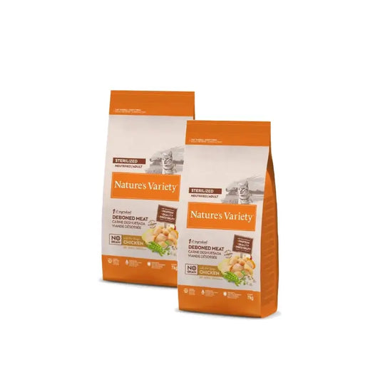 Nature's Variety No Grain Sterilized Mangime per gatti al pollo 7 kg, confezione da 2