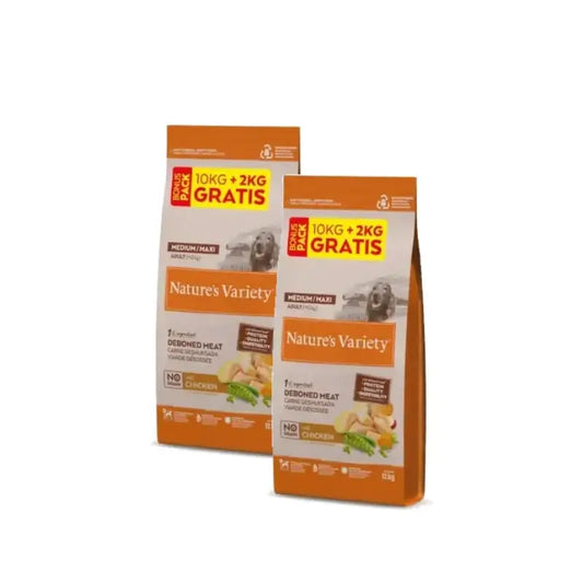 Nature's Variety Cani Medium Pollo Senza Cereali Confezione da 2 x 12 kg