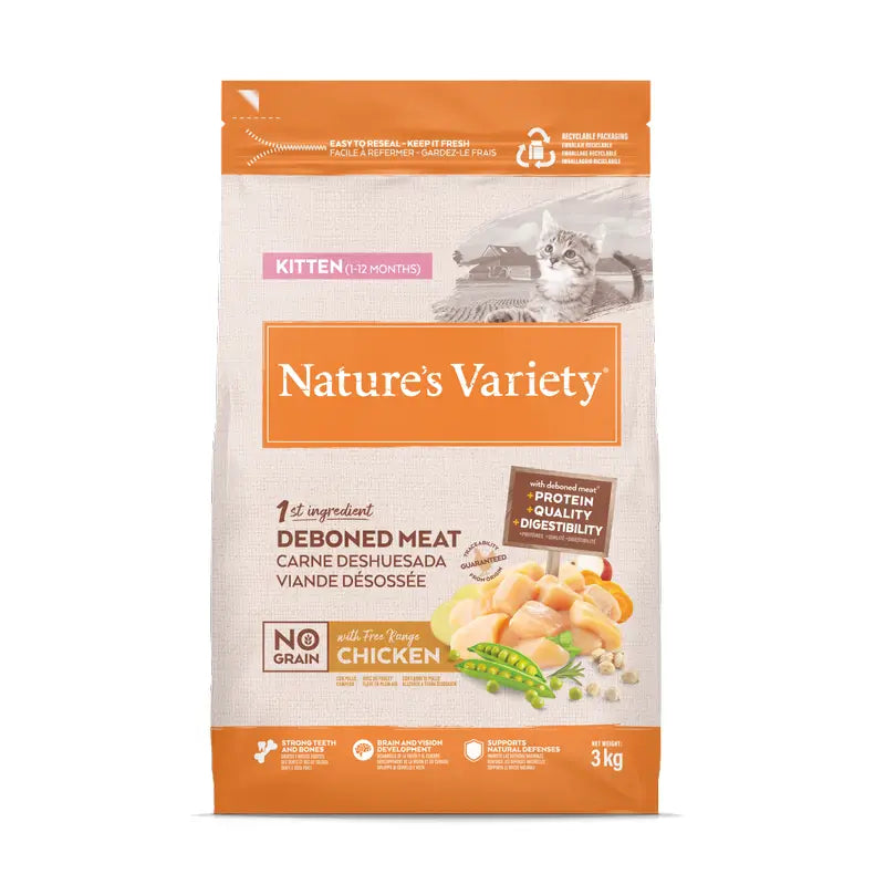 Nature'S Variety Mangime senza cereali per gatti, al pollo, naturale, 3 kg