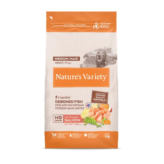 Nature'S Variety Mangime per cani, Medium, al salmone, naturale, 3 kg