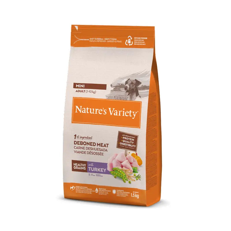 Nature'S Variety Mangime per cani, Mini, al tacchino, naturale, 1,5 kg