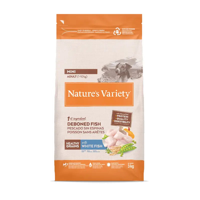 Nature'S Variety Mangime per cani, Mini, al pesce bianco, naturale, 3 kg