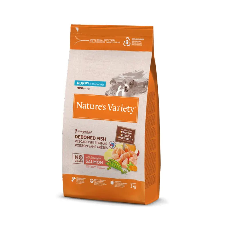 Nature'S Variety Mangime per cani, Mini, con salmone dell'Atlantico, naturale, 3 kg