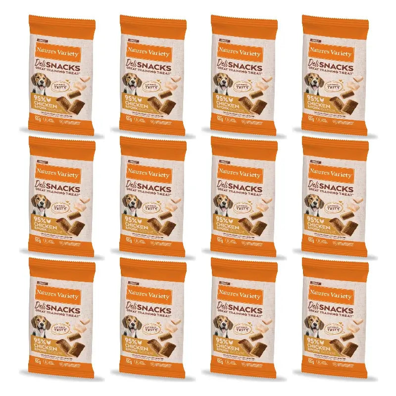 Nature'S Variety Snack per cani adulti, con pollo e maiale, naturale, 12 x 50 g