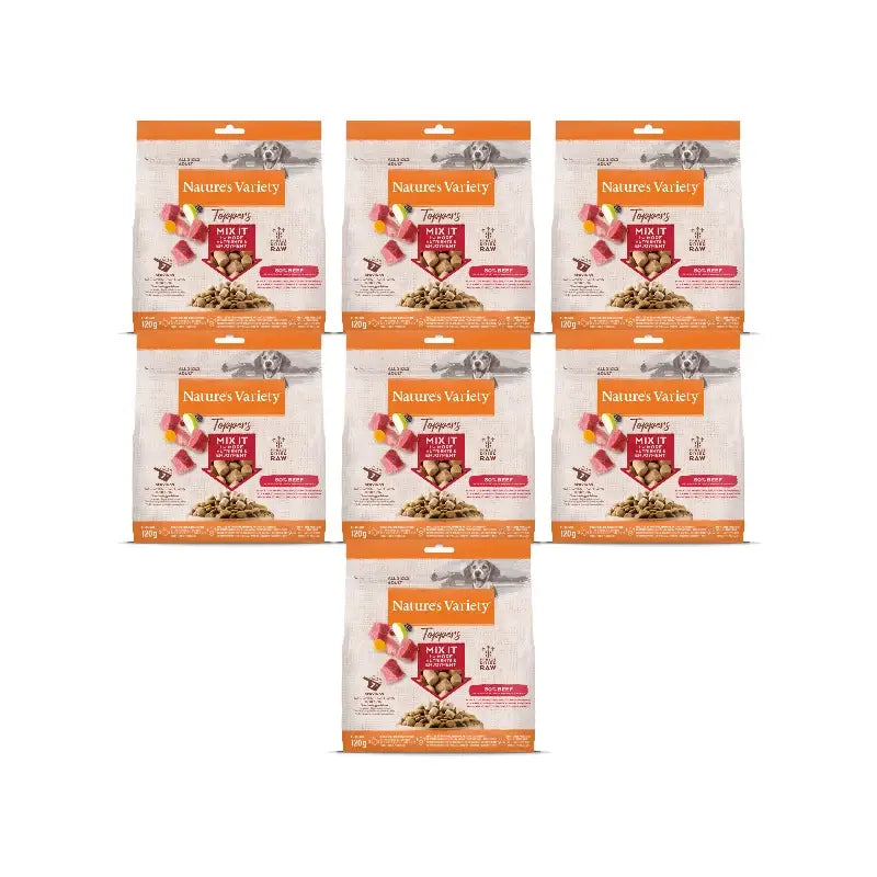 Nature'S Variety Toppers liofilizzati per cani, al manzo, naturali, 7 x 120 g