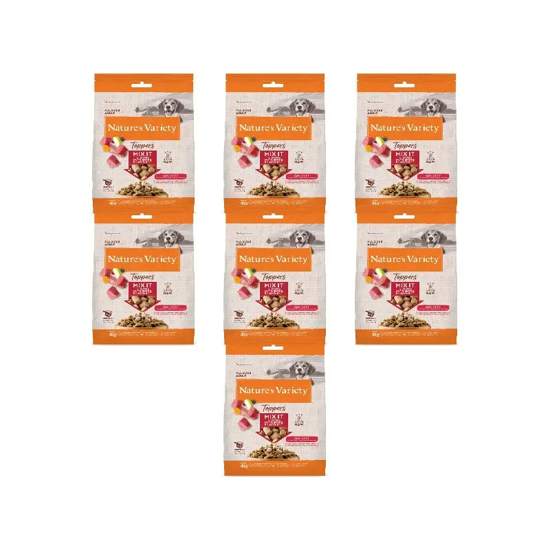 Nature'S Variety Toppers liofilizzati per cani, al manzo, naturali, 7 x 40 g