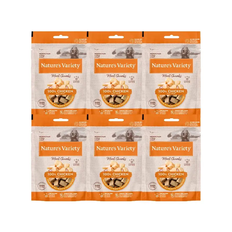 Nature'S Variety Toppers liofilizzati per cani, al pollo, naturali, 6 x 50 g