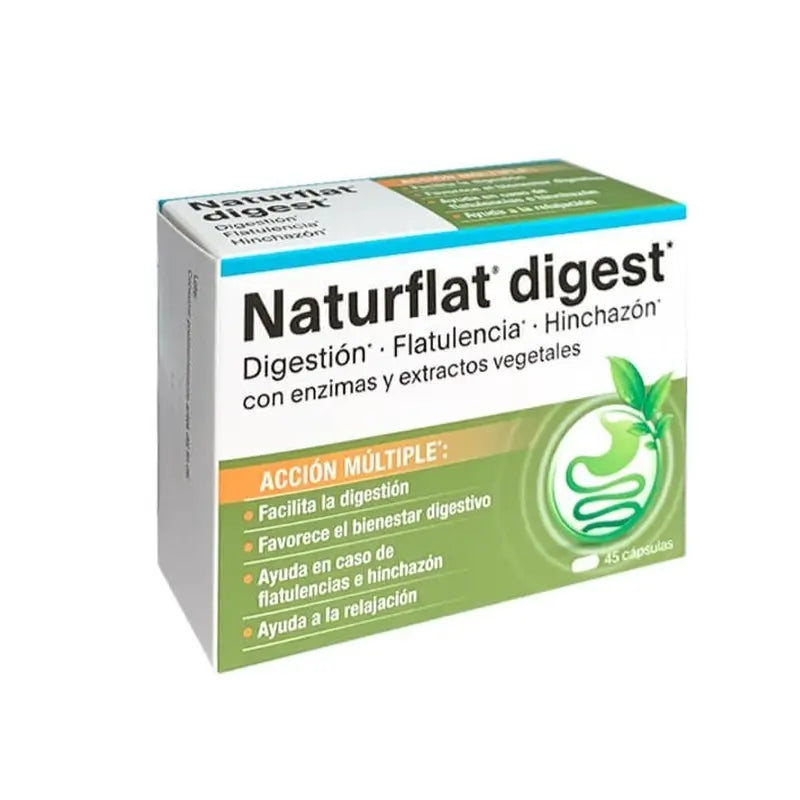 Naturflat Integratore alimentare per la digestione , 45 capsule