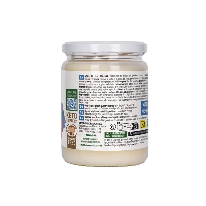 NaturGreen Grasso di cocco Bio 430 ml / 400 g