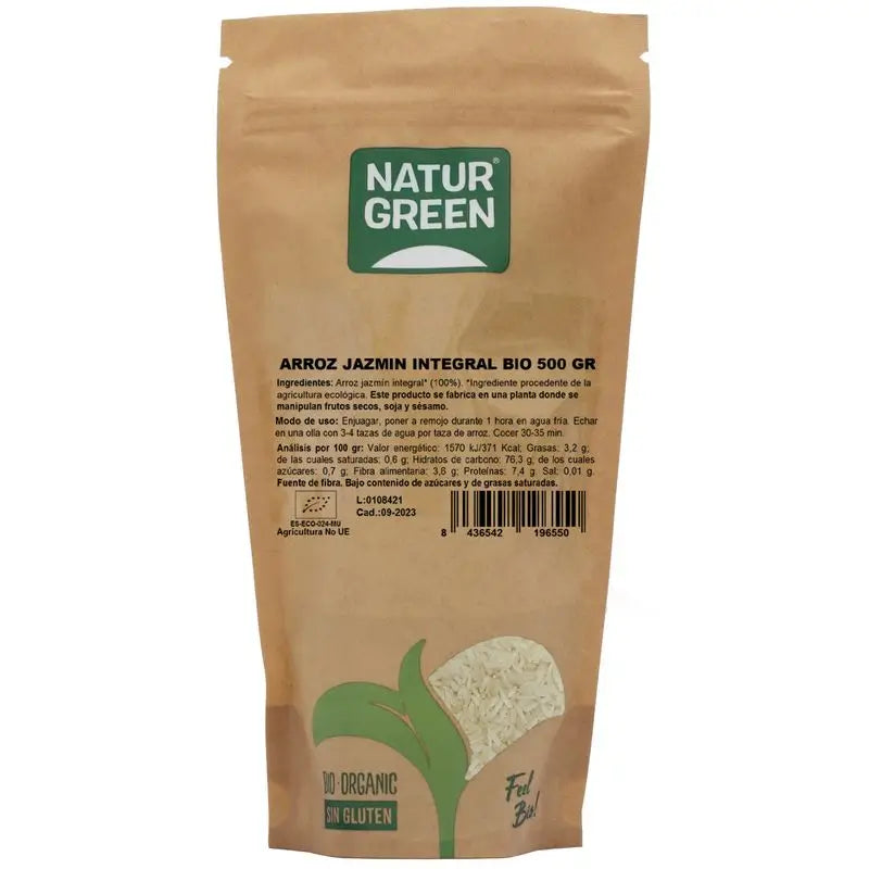 Naturgreen Riso integrale al gelsomino biologico, 500 g