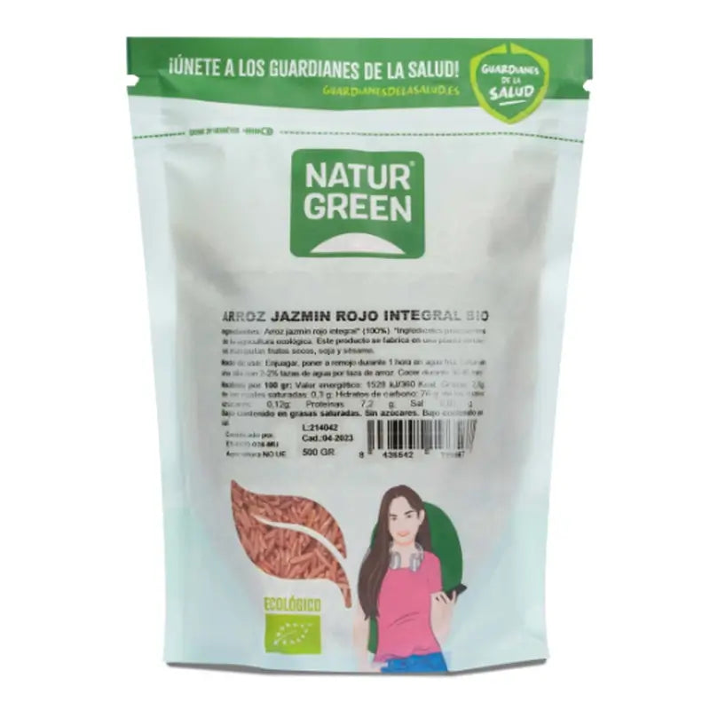 Naturgreen Riso integrale rosso al gelsomino biologico, 500 g