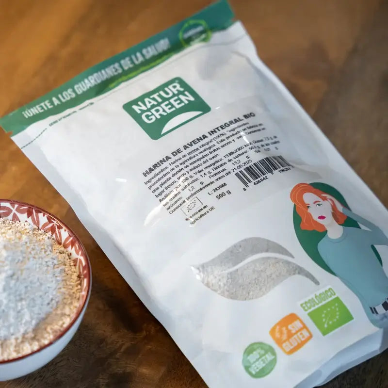 Naturgreen Farina d'avena integrale senza glutine, 500 g