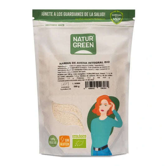 Naturgreen Farina d'avena integrale senza glutine, 500 g