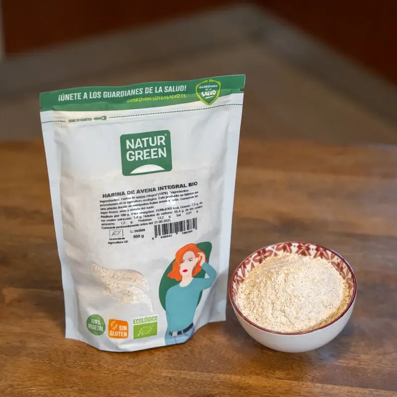 Naturgreen Farina d'avena integrale senza glutine, 500 g