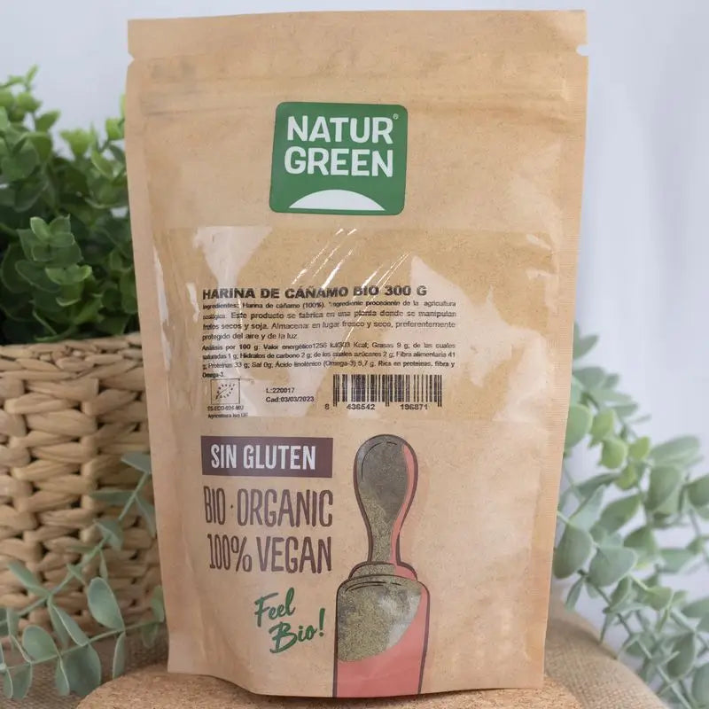 Farina di canapa Naturgreen, 300 g