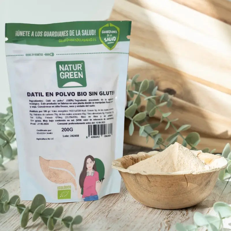 Farina di datteri biologica Naturgreen, 200 g