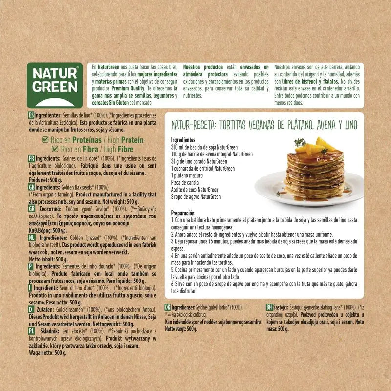 Naturgreen Lino dorato biologico, 500 g