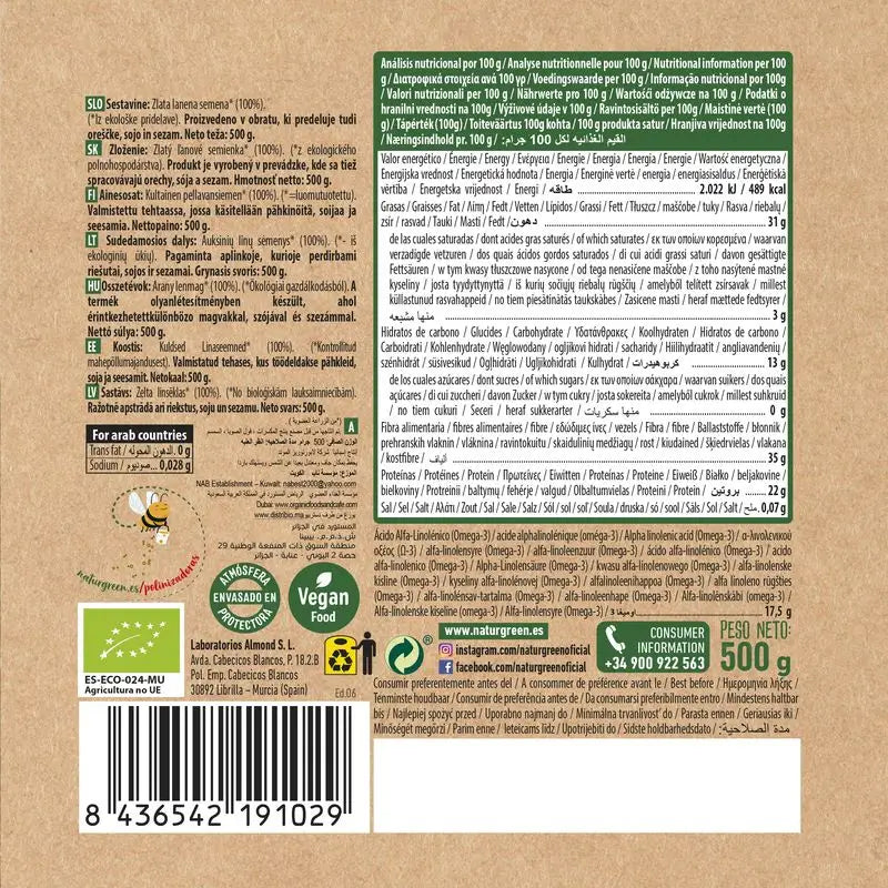 Naturgreen Lino dorato biologico, 500 g