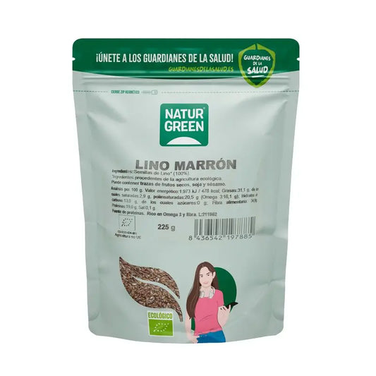 NaturGreen Semi di lino marroni Bio 225g