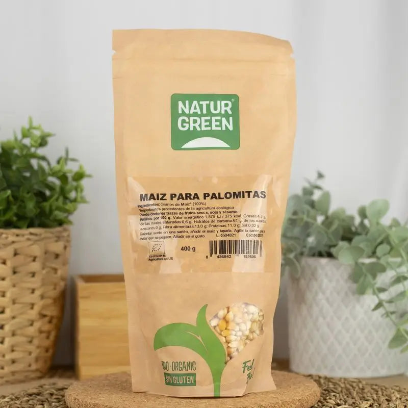 Naturgreen Popcorn di mais Bio, 450 g