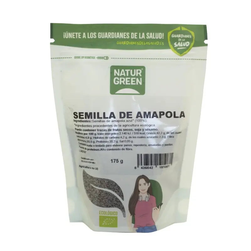 Naturgreen Semi di papavero biologici, 175 g