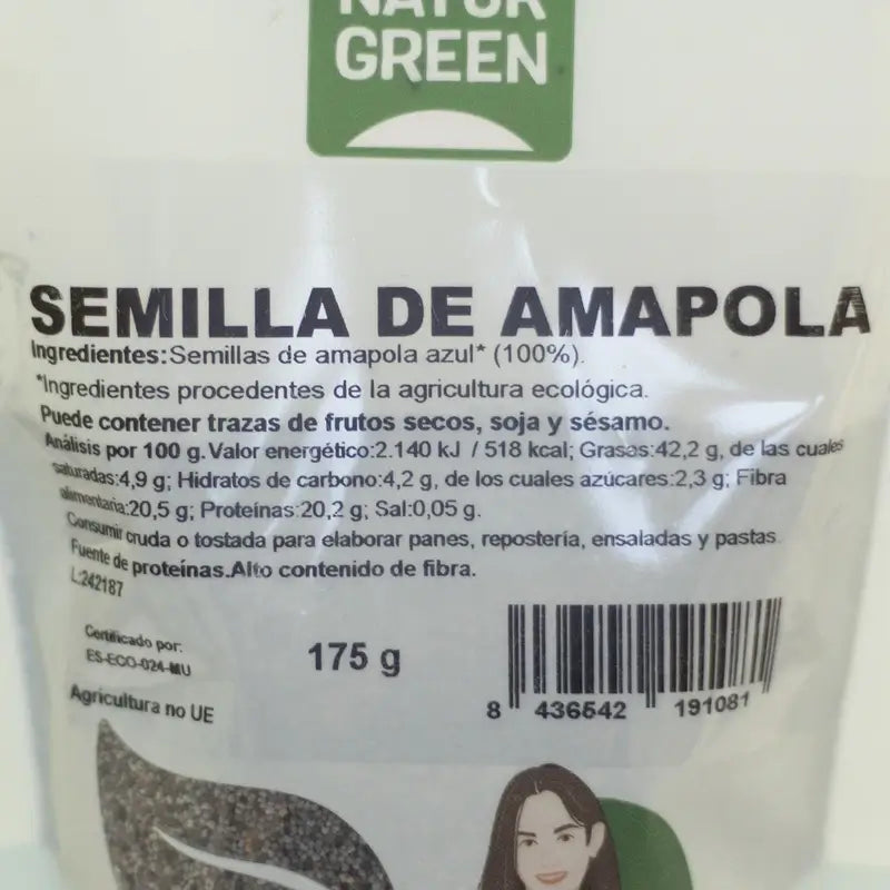 Naturgreen Semi di papavero biologici, 175 g
