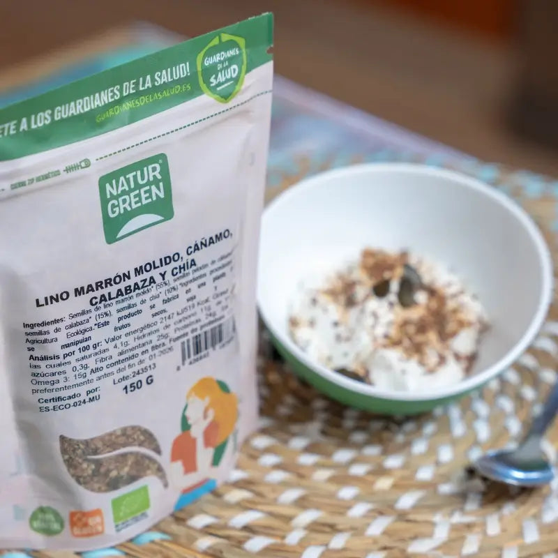 Naturgreen Semi di lino, canapa, zucca e chia biologici, 150 g