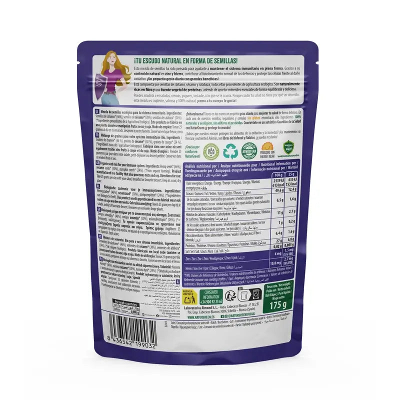 Naturgreen Semi biologici per il sistema immunitario, 175 grammi