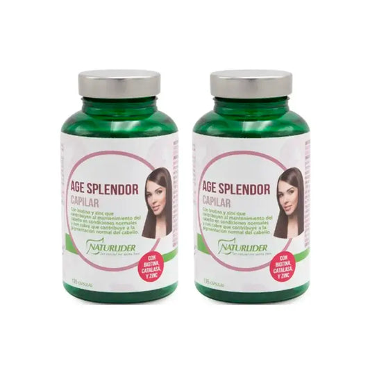 Naturlider Age Splendor Capelli Splendor con Catalase Canalblock, Confezione 2 x 135 Capsule