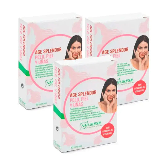 Naturlider Age Splendor Capelli Pelle Unghie, Confezione 3 x 30 capsule