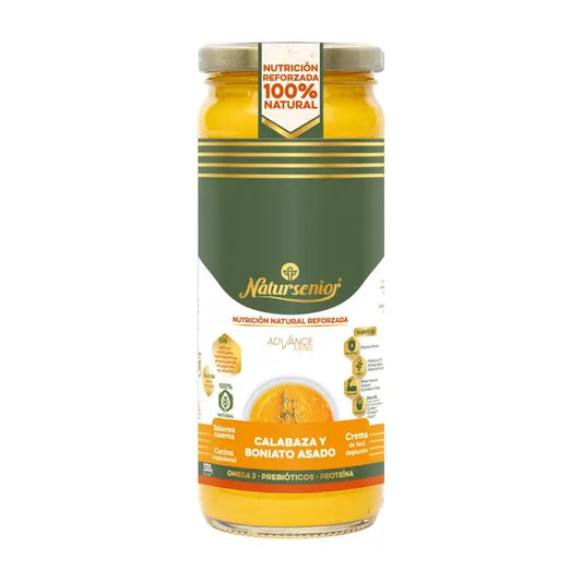 Natursenior Adult Zuppa Vegetale Crema di Zucca e Patate Dolci Arrostite con Omega 3 Dha, Prebiotici e Proteine. 255 gr