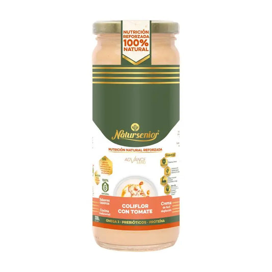 Natursenior Adult Crema Vegetale con Cavolfiore e Pomodoro Affumicato con Omega 3 Dha, Prebiotici e Proteine. , 255 gr