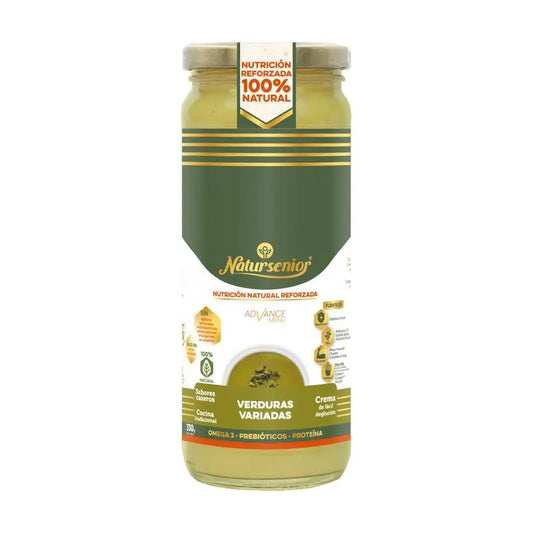 Natursenior Adult Crema di Verdure Miste con Omega 3 Dha, Prebiotici e Proteine. , 255 gr