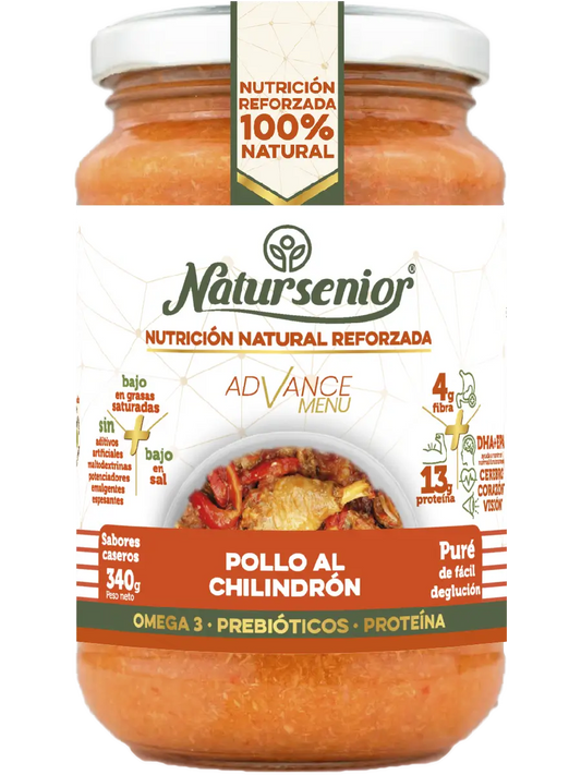 Natursenior Adult Purè di Pollo con Omega 3 Dha+Epa, Prebiotici e Proteine. , 340 gr