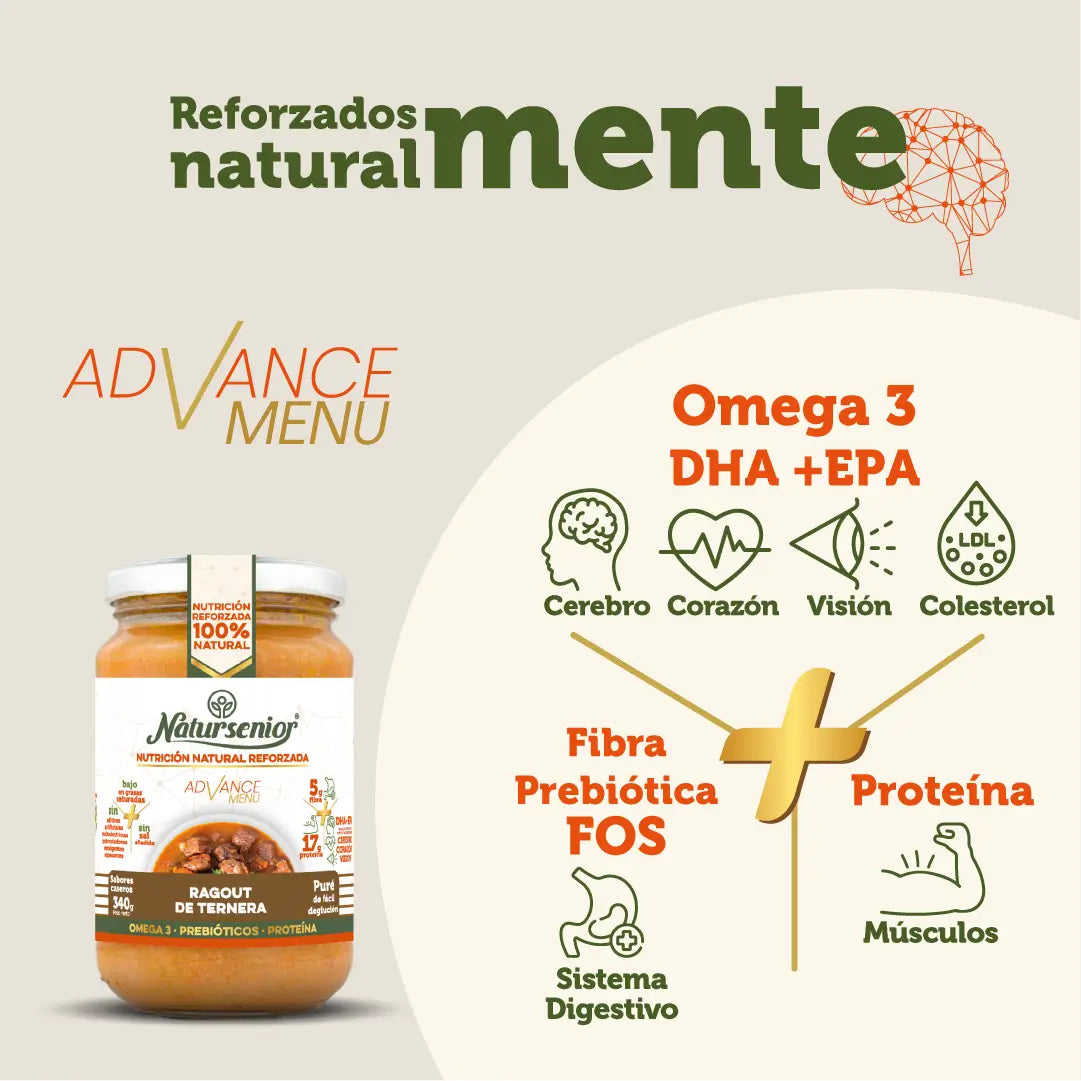Natursenior Adult Purè di manzo con Omega 3 Dha+Epa, Prebiotici e Proteine. , 340 gr