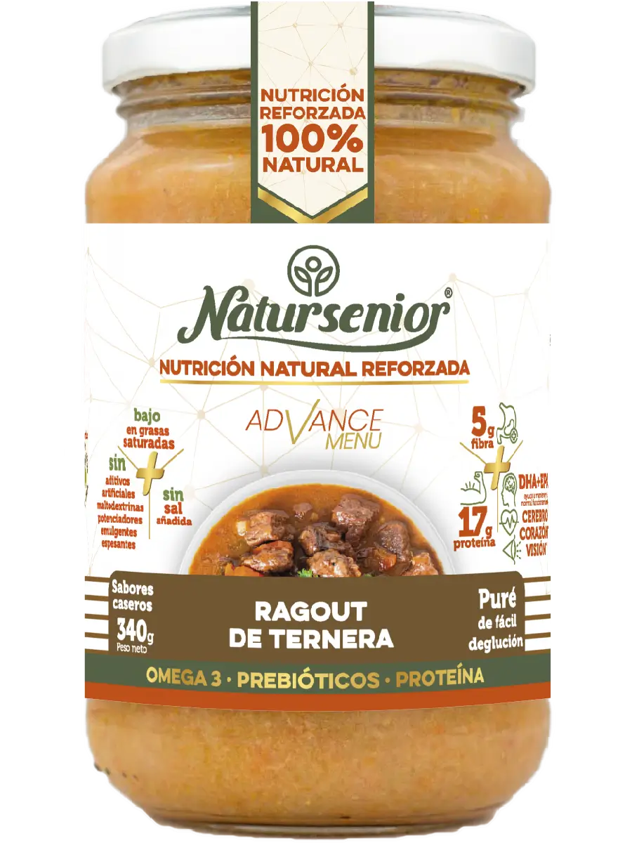 Natursenior Adult Purè di manzo con Omega 3 Dha+Epa, Prebiotici e Proteine. , 340 gr