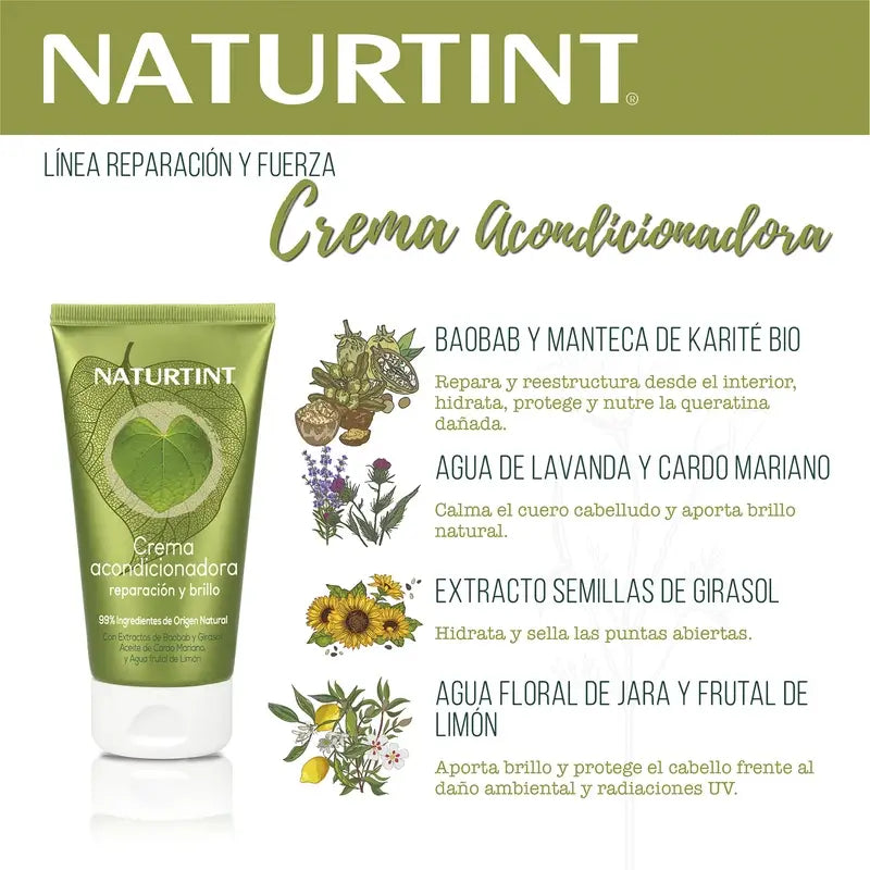Naturtint Crema Condizionante Riparatrice e Lucentezza 150Ml