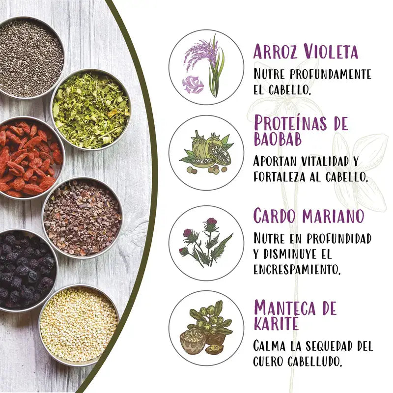 Naturtint Maschera alimentare per capelli Riso viola150 Ml