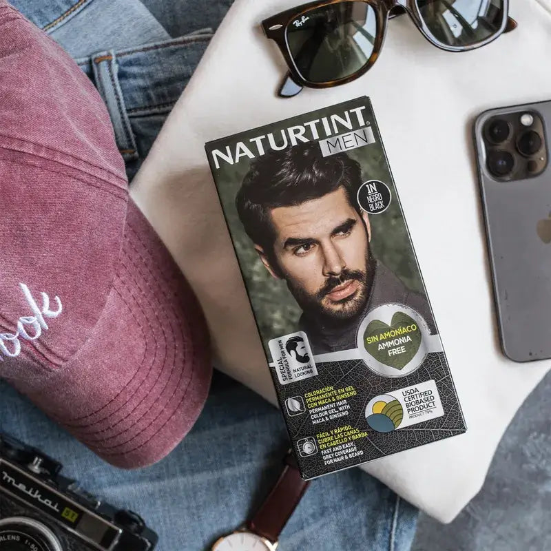 Naturtint Men Colorazione permanente per capelli e barba per uomo, senza ammoniaca 1N - Nero