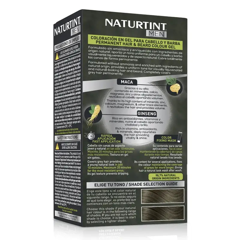 Naturtint Men Colorazione permanente per capelli e barba per uomo senza ammoniaca 7N - Biondo nocciola