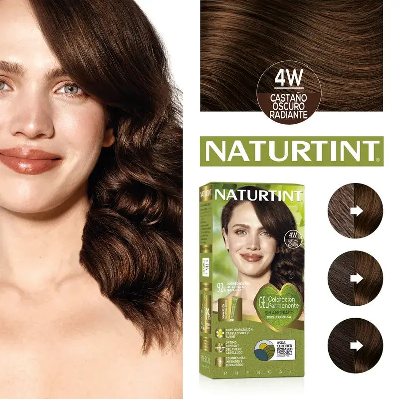 Naturtint Colorazione permanente Colorazione permanente senza ammoniaca 4W - Castano scuro radioso