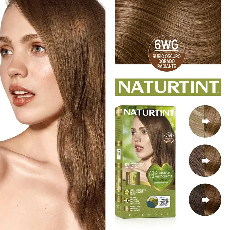 Naturtint Colorazione permanente Colorazione permanente senza ammoniaca 6Wg - Biondo scuro dorato radioso