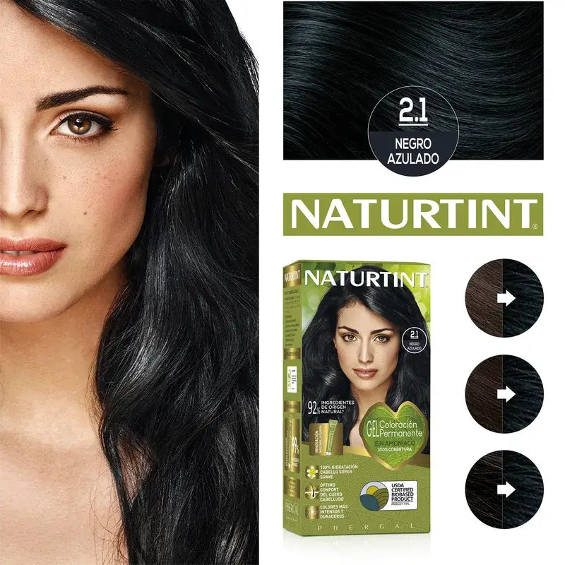 Naturtint Tintura Permanente Senza Ammoniaca 2.1 - Blu Nero